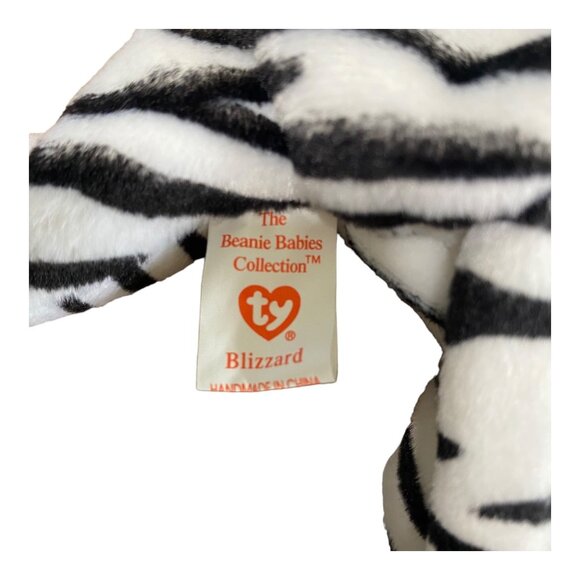 Ty Beanie Babies Blizzard Tiger Plush Stuffed Animal Hang 4th Gen Tush 3rd Gen T - Picture 8 of 9